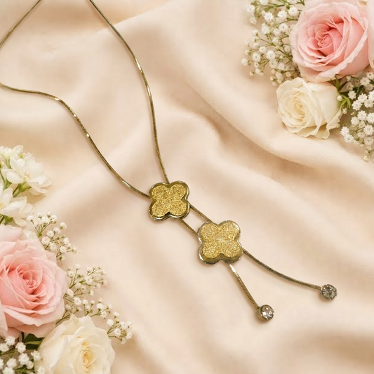 Twin Blossom Drop Pendant