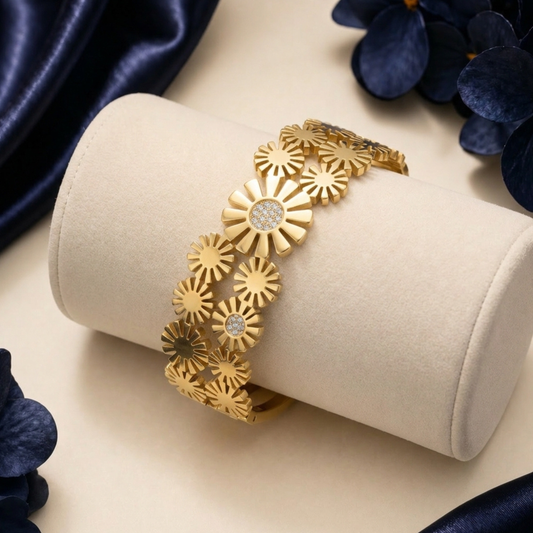 Dual Shine Open Bracelet