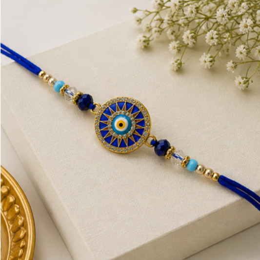 Premium Blue Evil Eye Rakhi