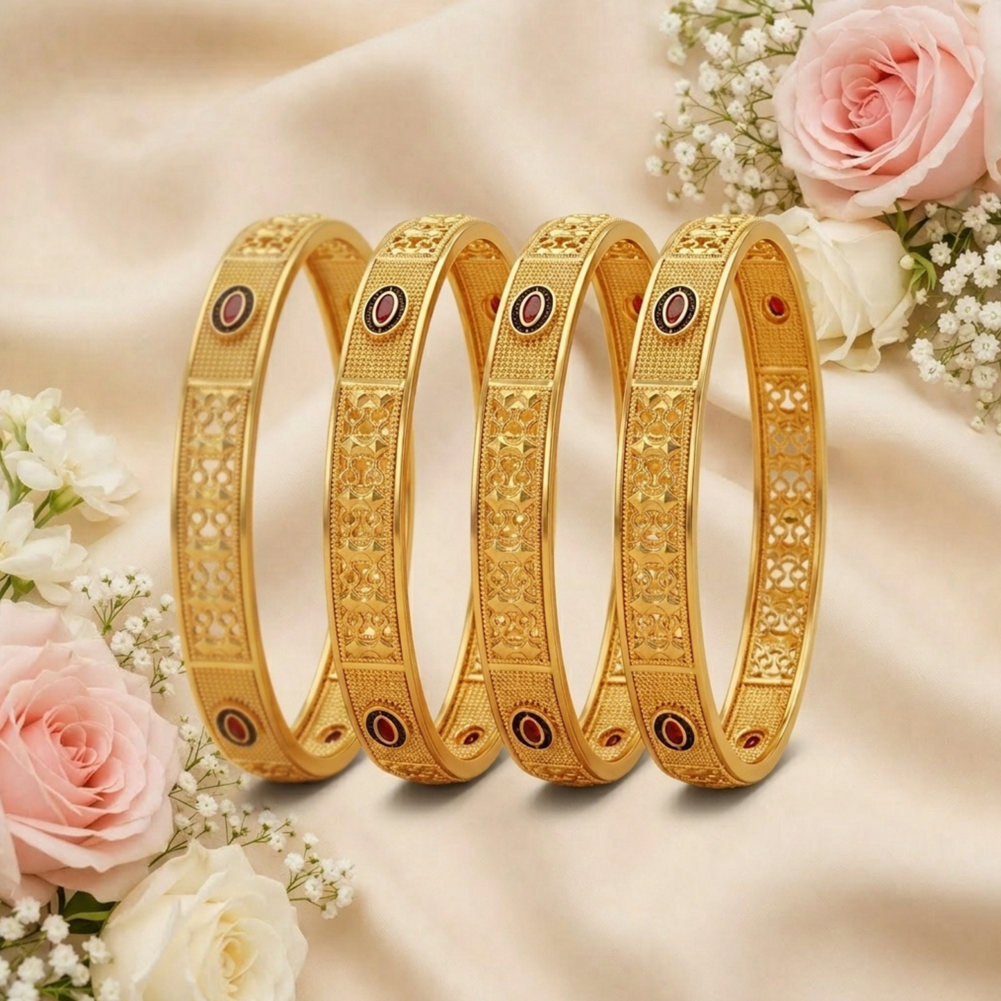 Amber Curve Bangles ( pack of 4)