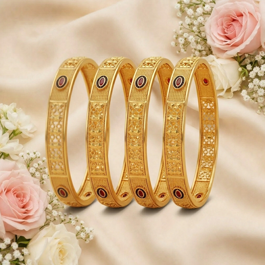 Amber Curve Bangles ( pack of 4)