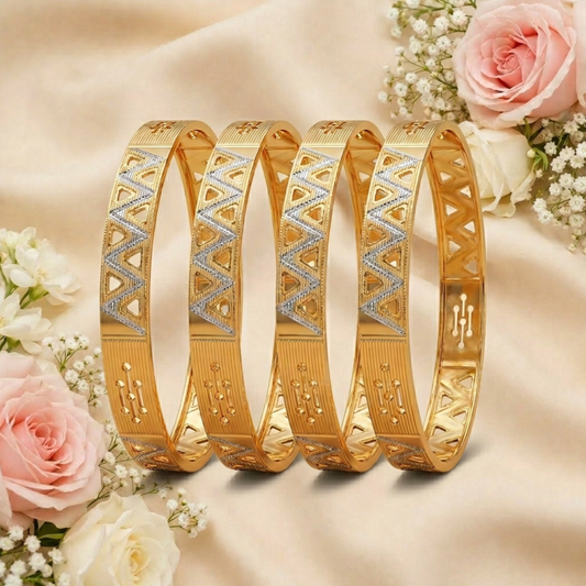 Ivory Pulse Bangles ( pack of 4)