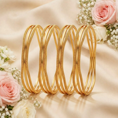 Bold shine bangles ( pack of 4)