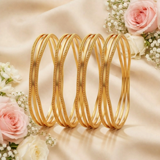 Bold shine bangles ( pack of 4)