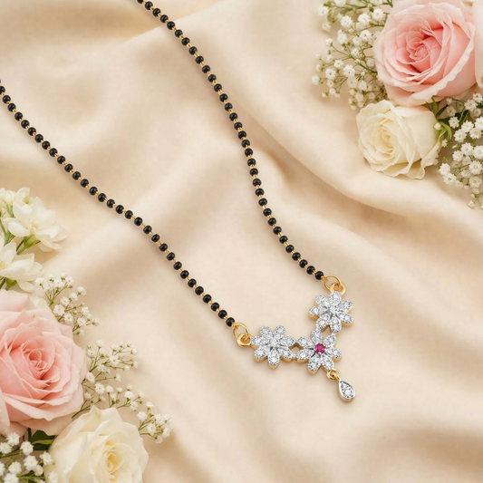 Trio Flower Mangalsutra