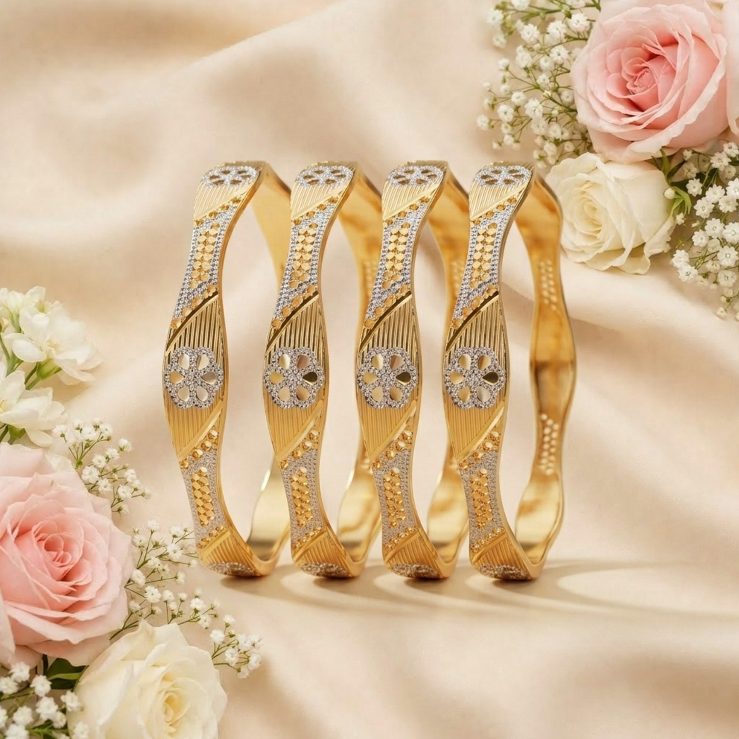 Solstice Shine Bangles( pack of 4)