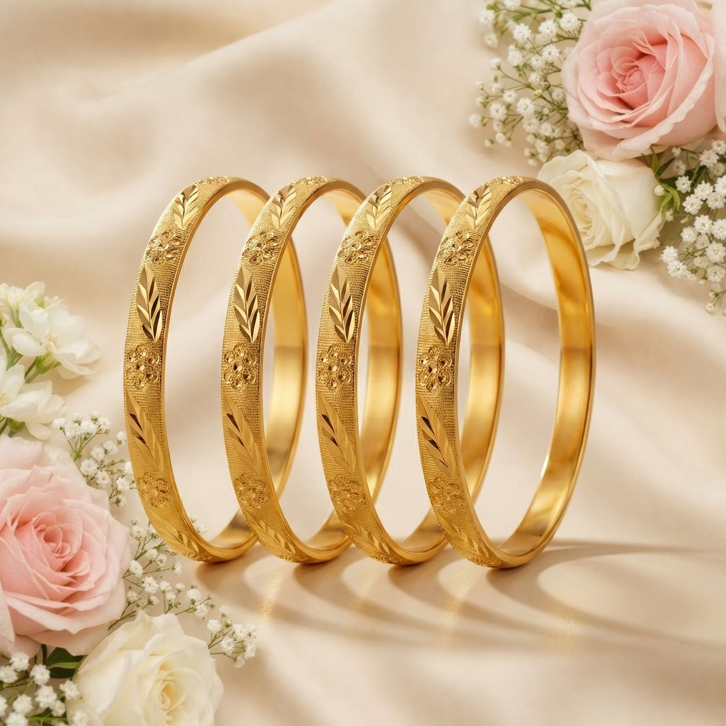 Crystal Glow Bangle ( pack of 4)