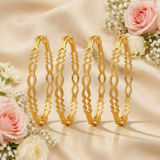 Divine Shine Bangles ( pack of 4)
