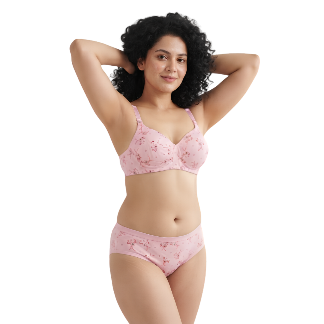 Women’s Printed Padded Bra & Panty Set