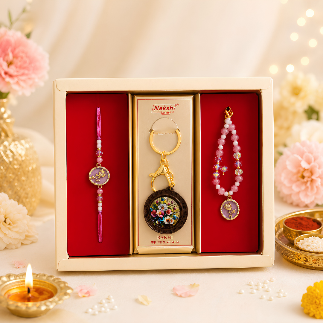 Designer Rakhi & Elegant Gift Box