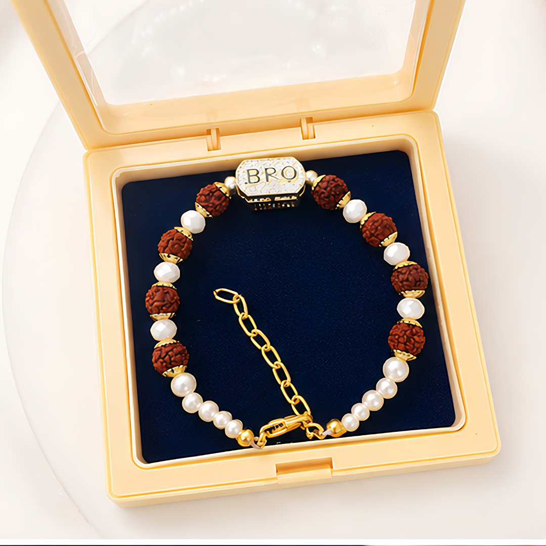 Elegant Rudraksha Rakhi