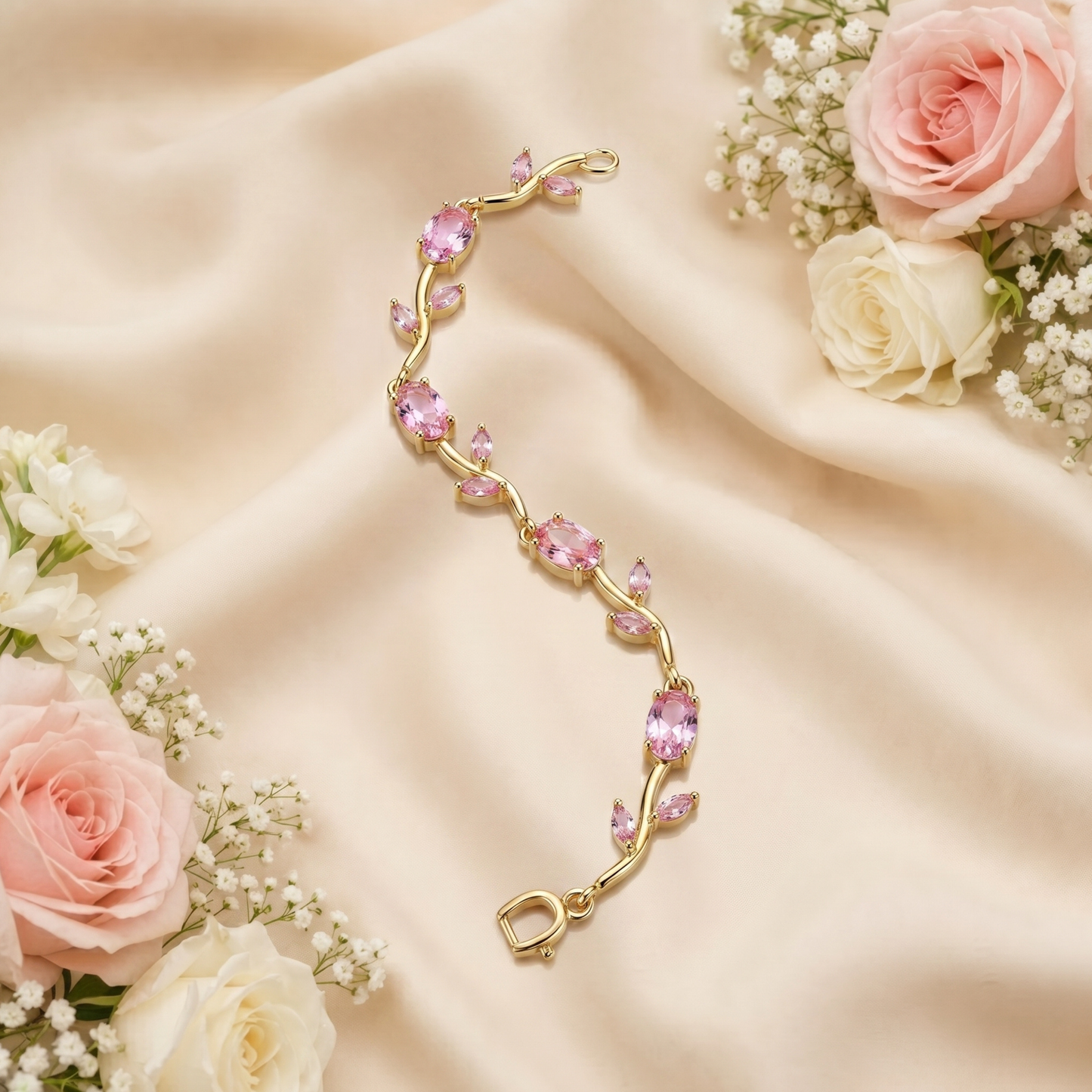 Pink Tulip Bracelet (Only Prepaid and  Partial COD) High Demand Product
