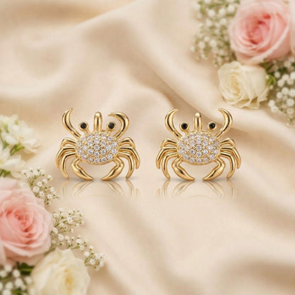 Golden Crab Earrings