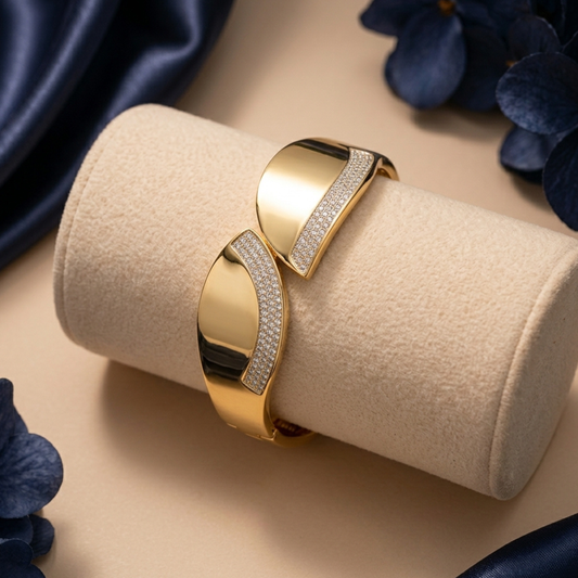Golden Whisper Cuff Bracelet