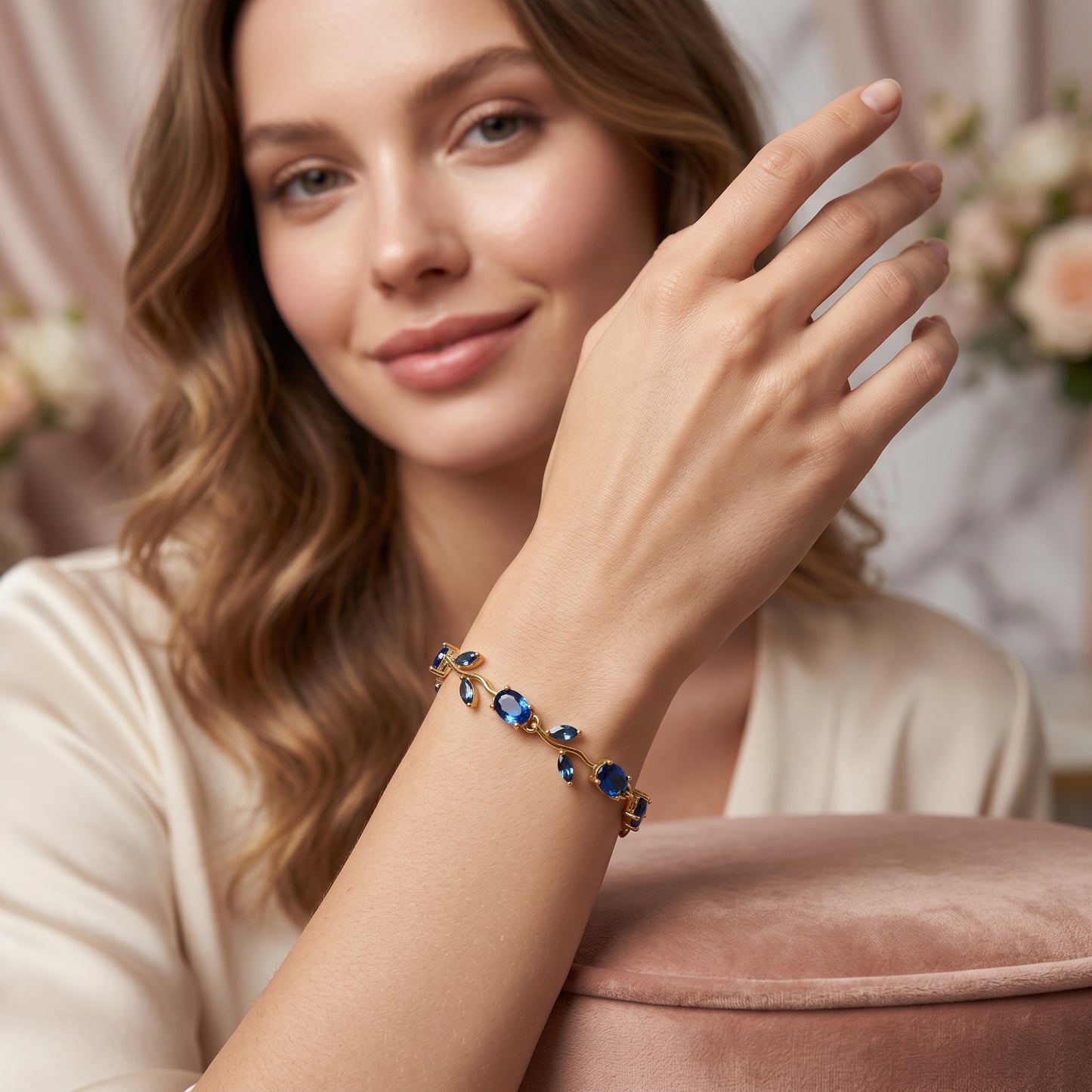 Light Blue Tulip Bracelet