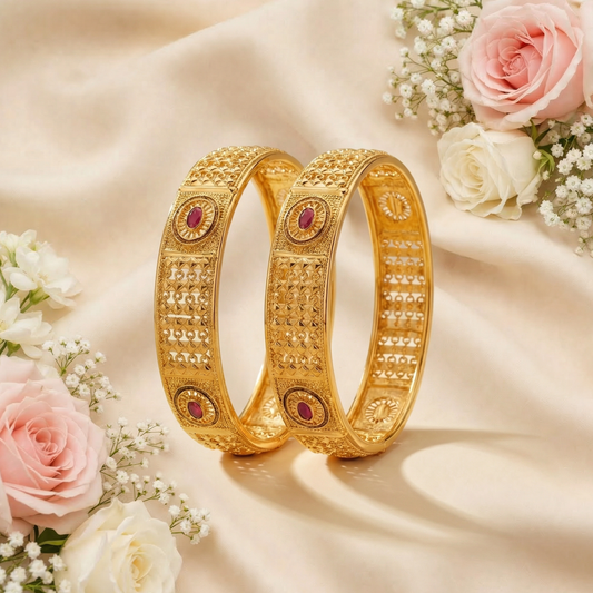 Trendy Twist Bangles ( Set of 2 )