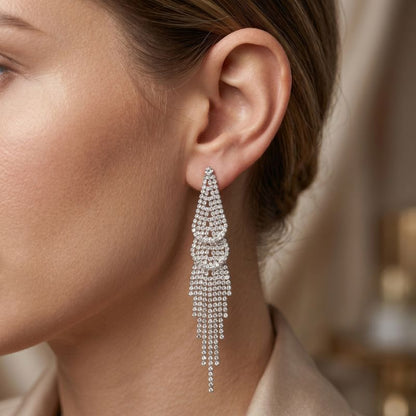 Crystal Cascade Chandelier Earrings