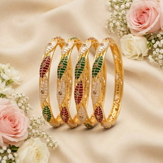 Elegant Aura Bangles ( Set of 4 )