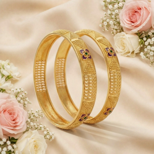Golden Grace Bangles ( Set of 2 )