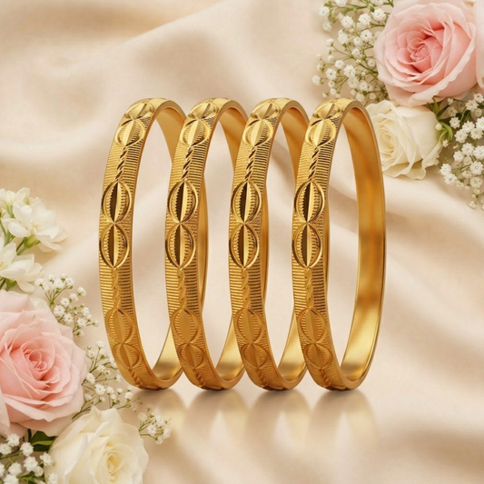 Silk Shine Bangles( pack of 4)