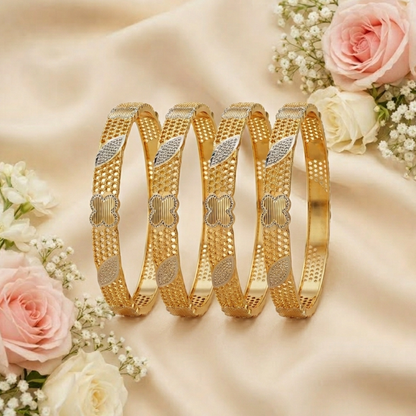 Pearl Fusion Bangles ( pack of 4)