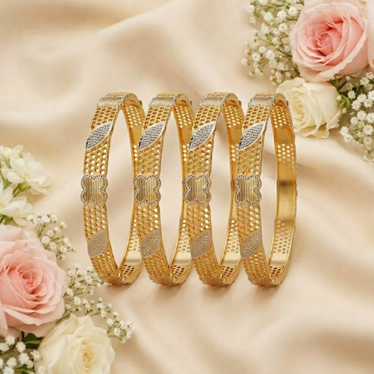 Pearl Fusion Bangles ( pack of 4)
