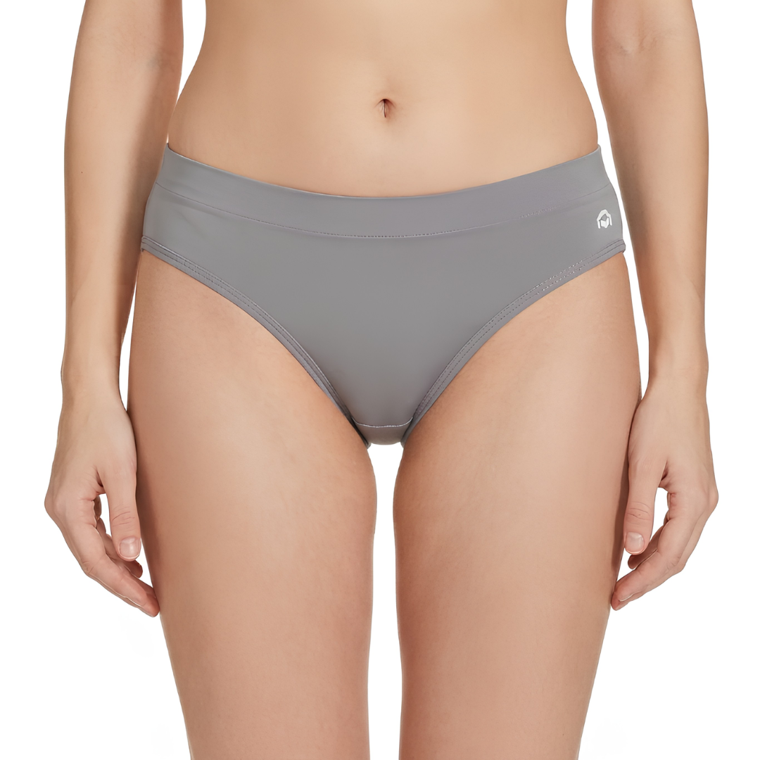 Women’s Solid Brief Panty – (GREY)