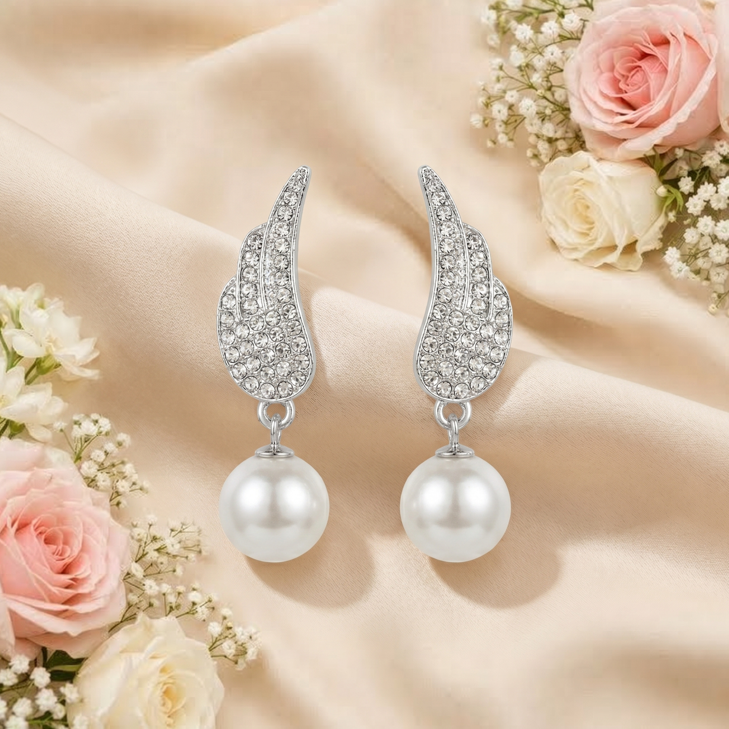 Pearl Wing Earrings
