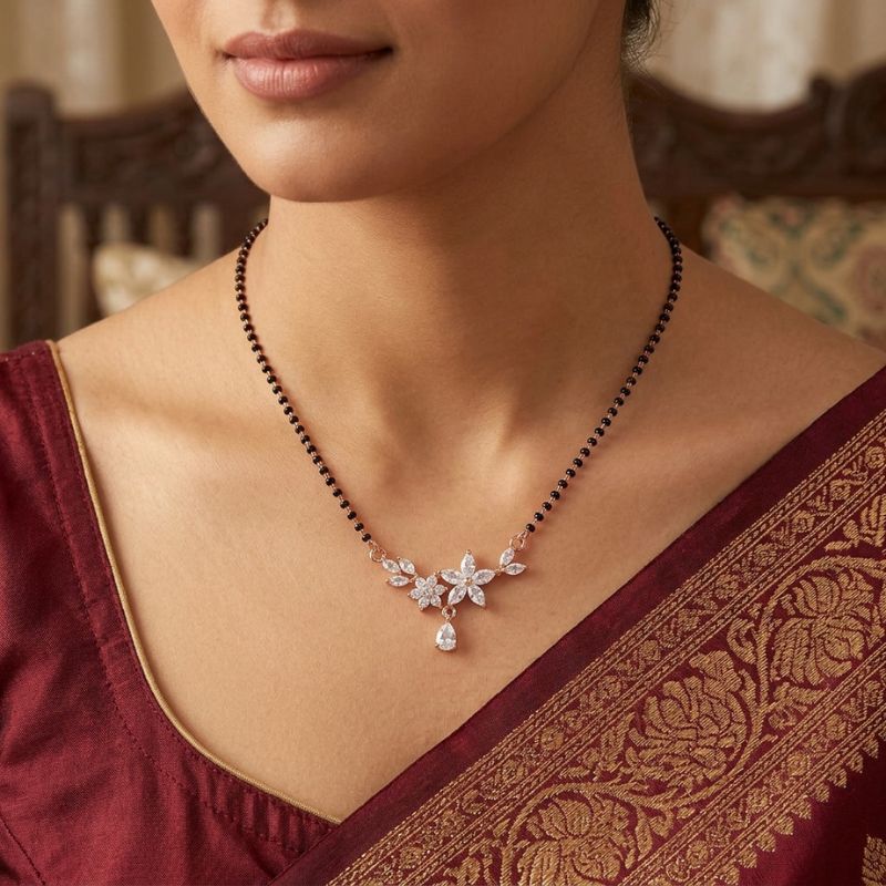 Sparkling Flower Mangalsutra