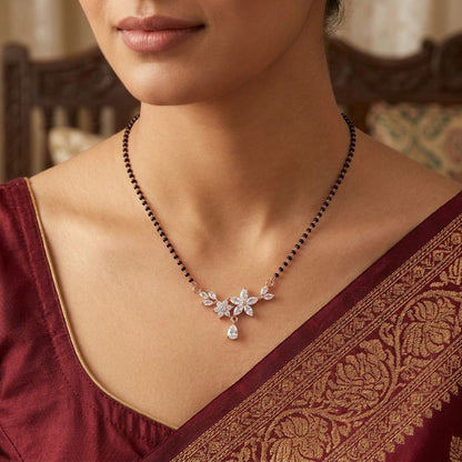 Sparkling Flower Mangalsutra