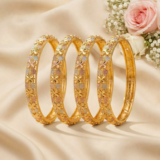 Opaline Spark Bangles (Set Of Four)