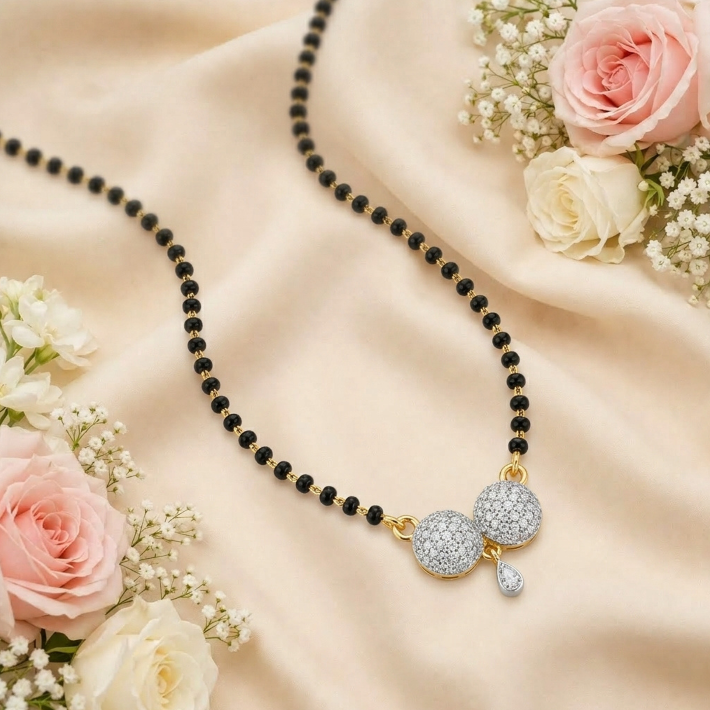 Double Circle Diamond mangalsutra