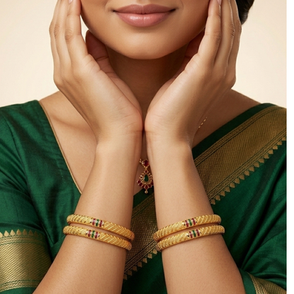 Sleek Aura Bangles( pack of 4)