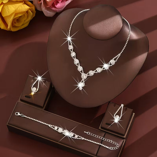 Jewelry Set- Three-piece (silver)