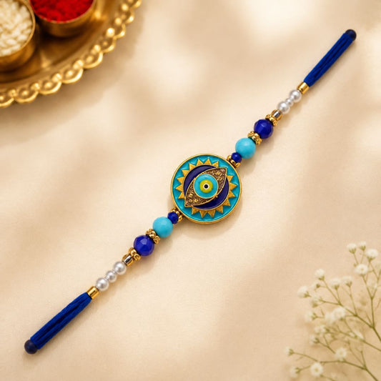 Royal Blue Evil Eye Rakhi