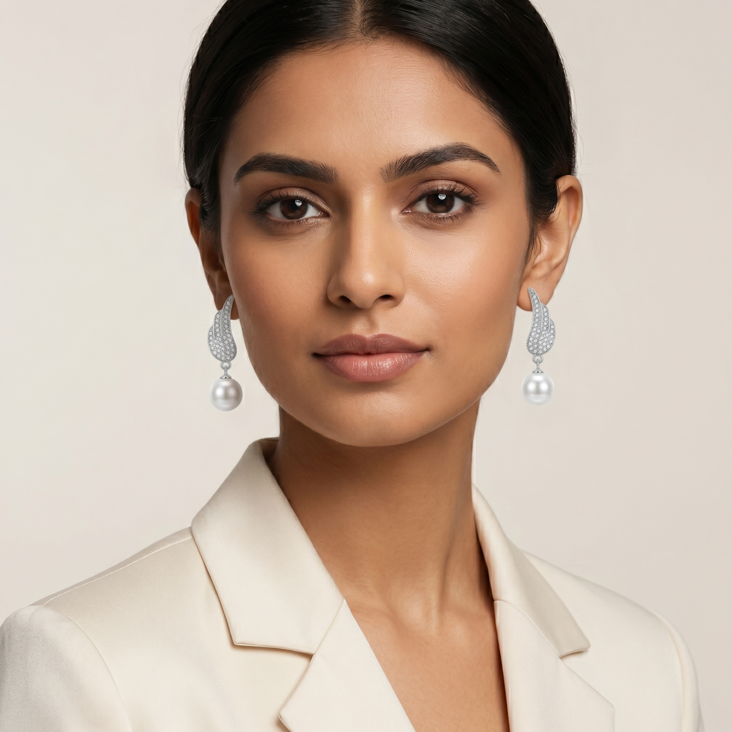Pearl Wing Earrings