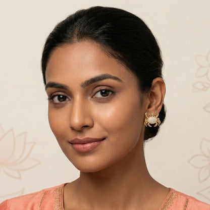 Golden Crab Earrings