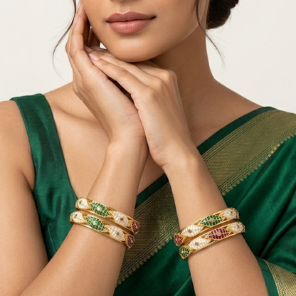 Elegant Aura Bangles ( Set of 4 )