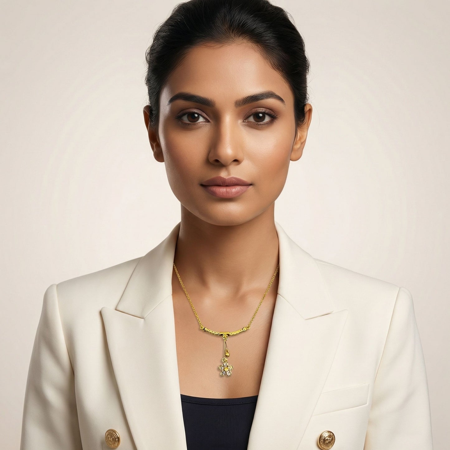 Golden Flower Pendant