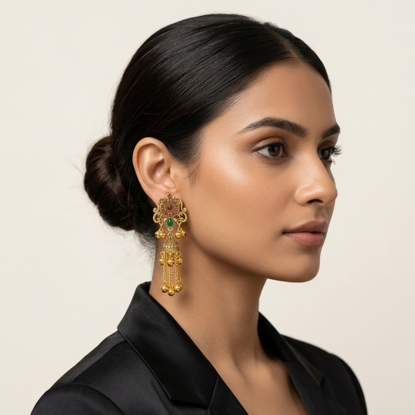 Kashmiri Royal Gold Jhumkas