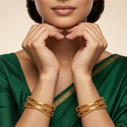 Bold shine bangles ( pack of 4)