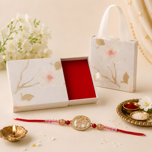 Premium Floral Rakhi Gift Set