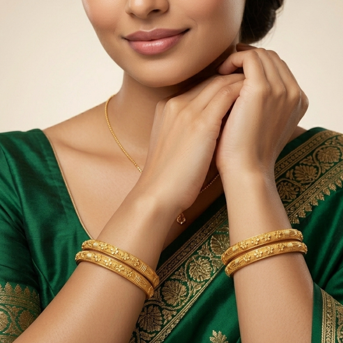 Glam Curve Bangles( pack of 4)