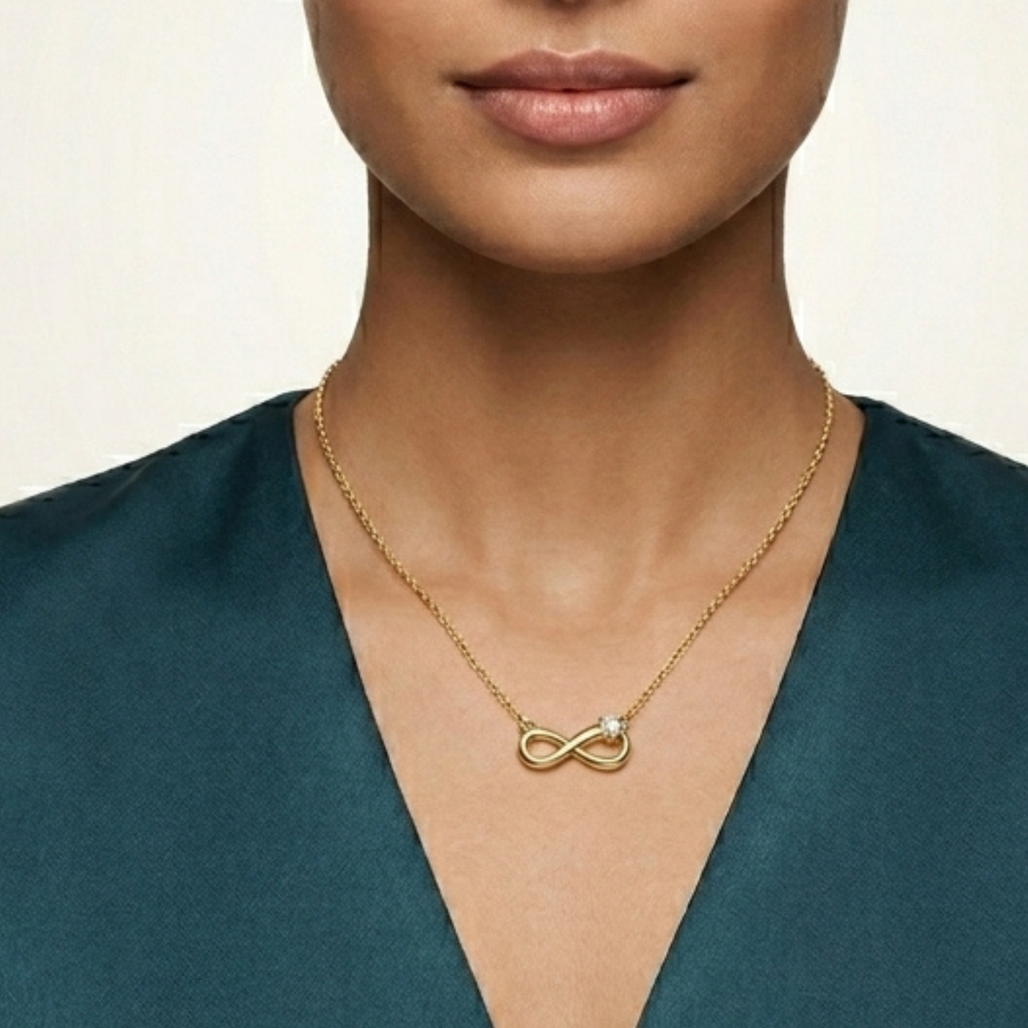 Infinity Pendant Necklace ( 18K Gold Plated )