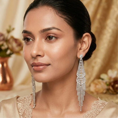 Crystal Cascade Chandelier Earrings