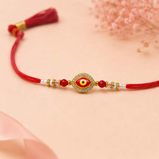Red Evil Eye Protection Rakhi