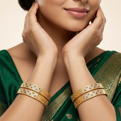 Ivory Pulse Bangles ( pack of 4)