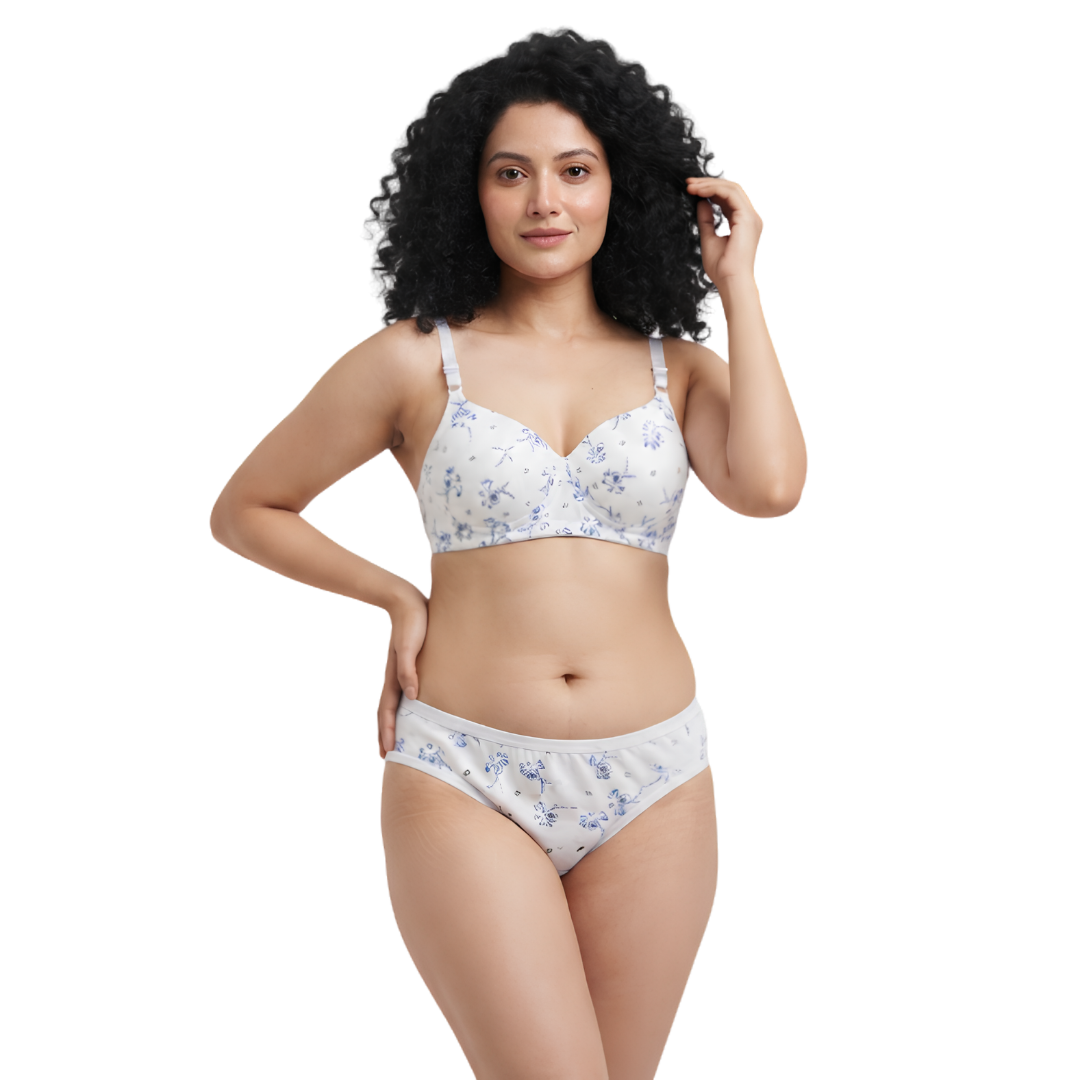 Women’s Printed Padded Bra & Panty Set