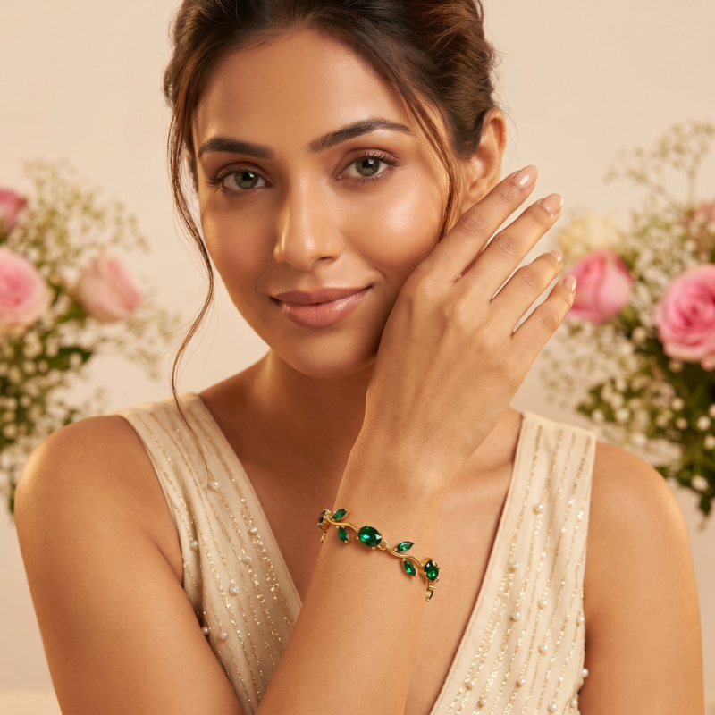 Green Tulip Bracelet