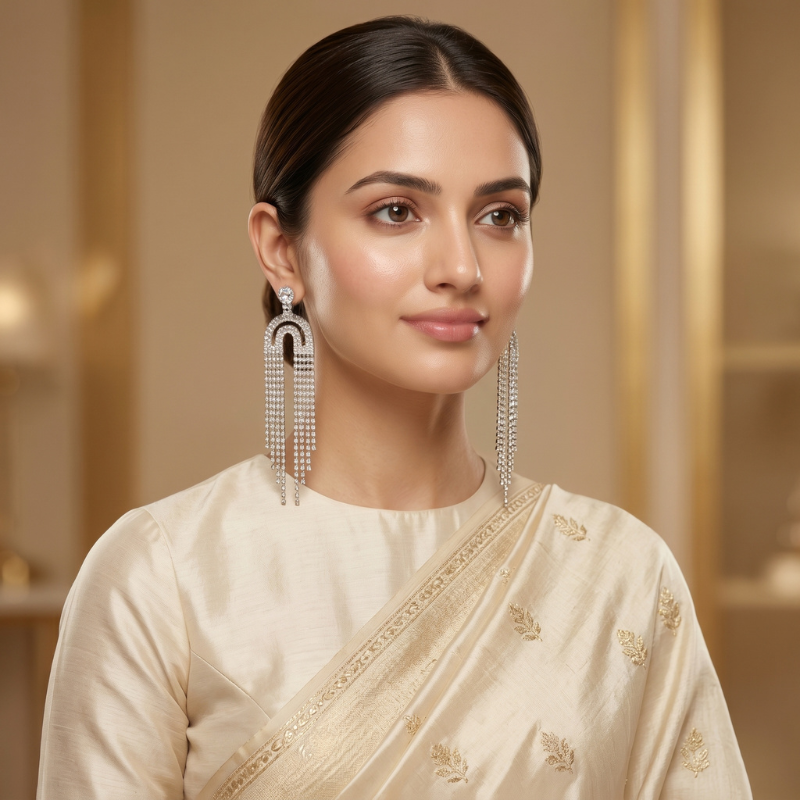 Crystal Arch Cascade Earrings